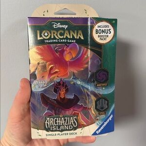 Disney Lorcana Archazia’s Island Deck Steel and Amethyst